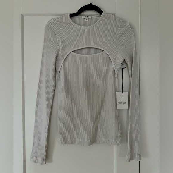 Agolde Tops - AGOLDE Rib Cutout Top